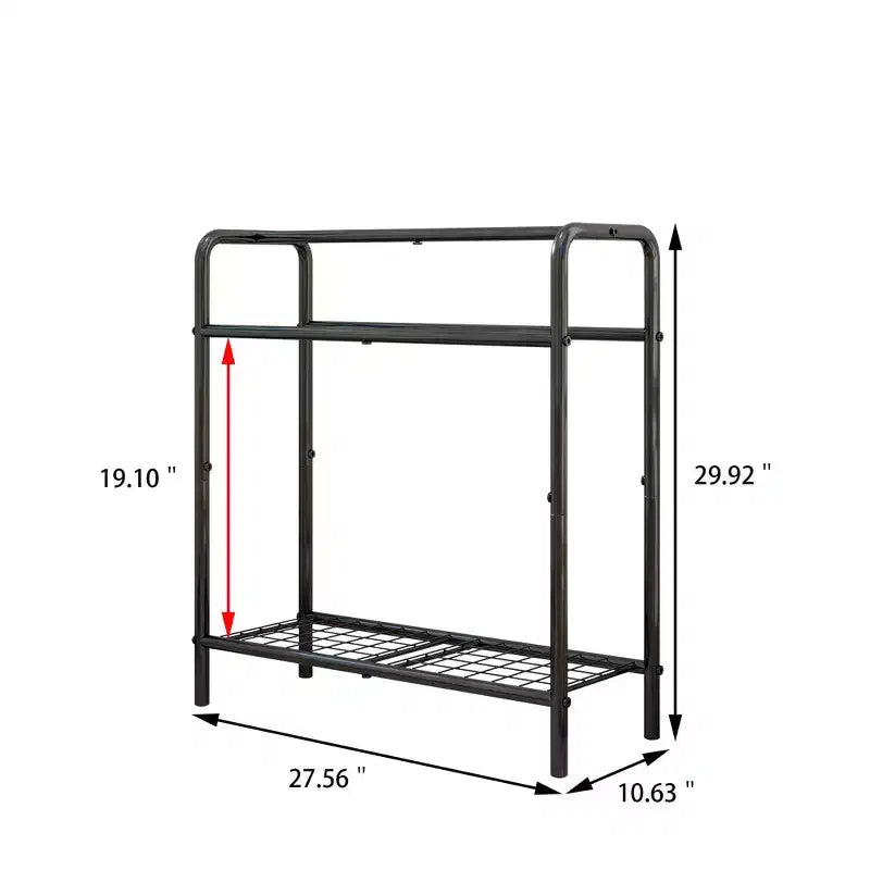 VIYET 30 Porte-serviettes en métal à 3 niveaux, Support de rangement noir autoportant (Organisateur d'affichage pour salle de bain/chambre/piscine)