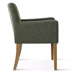 Ensemble de salle à manger 9 pièces avec rallonge, comprenant 6 chaises sans accoudoirs et 2 fauteuils en lin neutre, pieds en bois massif, style moderne-Panipeachy