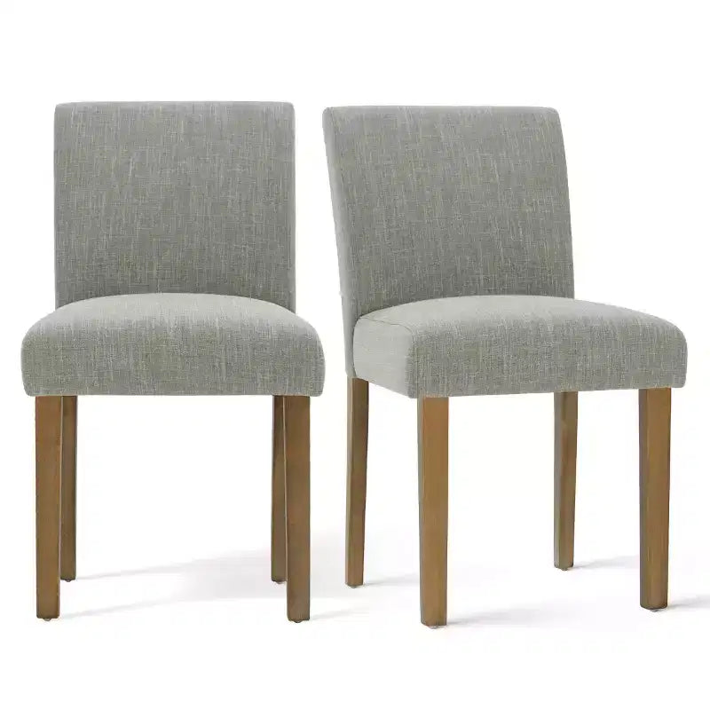Ensemble de salle à manger 9 pièces avec rallonge, comprenant 6 chaises sans accoudoirs et 2 fauteuils en lin neutre, pieds en bois massif, style moderne-Panipeachy