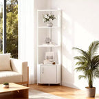 Étagère d'angle à 5 niveaux, pour chambre et salon, bibliothèque d'angle industrielle pour bureau à domicile, cuisine, salle de bain