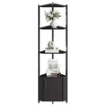 5 Tier Corner Shelf Stand, for Bedroom & Living Room, Industrial Corner Bookshelf for Home Office, Kitchen, Bathroom