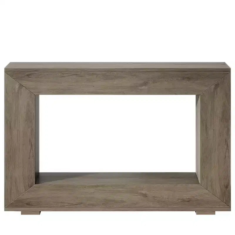 Console de ferme, table de canapé rustique en bois avec rangement pour entrée