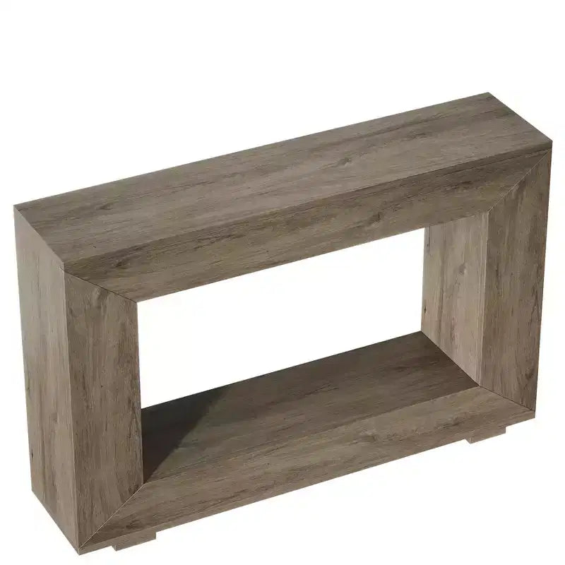 Console de ferme, table de canapé rustique en bois avec rangement pour entrée