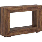 Console de ferme, table de canapé rustique en bois avec rangement pour entrée