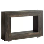 Console de ferme, table de canapé rustique en bois avec rangement pour entrée