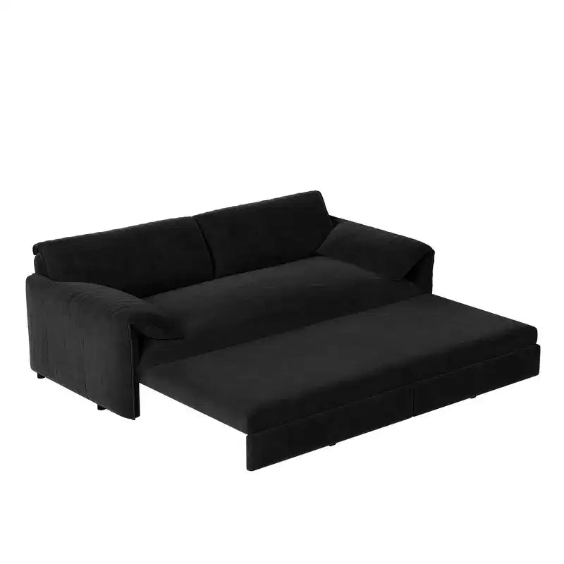 Canapé-lit Whisen 3 en 1 en velours Queen Size et canapé-lit convertible 66 Queen Size avec poches de rangement latérales (version améliorée)