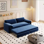 Canapé-lit Whisen 3 en 1 en velours Queen Size et canapé-lit convertible 66 Queen Size avec poches de rangement latérales (version améliorée)