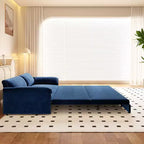 Canapé-lit Whisen 3 en 1 en velours Queen Size et canapé-lit convertible 66 Queen Size avec poches de rangement latérales (version améliorée)
