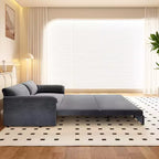 Canapé-lit Whisen 3 en 1 en velours Queen Size et canapé-lit convertible 66 Queen Size avec poches de rangement latérales (version améliorée)