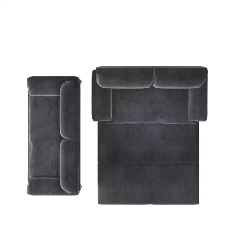 Canapé-lit Whisen 3 en 1 en velours Queen Size et canapé-lit convertible 66 Queen Size avec poches de rangement latérales (version améliorée)