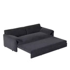 Canapé-lit Whisen 3 en 1 en velours Queen Size et canapé-lit convertible 66 Queen Size avec poches de rangement latérales (version améliorée)