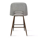 Lot de 3 tabourets de bar de hauteur comptoir du milieu du siècle, chaises d'îlot de cuisine rembourrées de 26 po avec pieds en métal finition noyer - Panipeachy