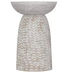 Table d'appoint haute contemporaine Willis en manguier massif de 16 po de largeur, assemblée