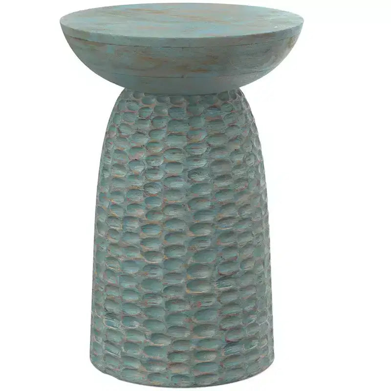 Table d'appoint haute contemporaine Willis en manguier massif de 16 po de largeur, assemblée