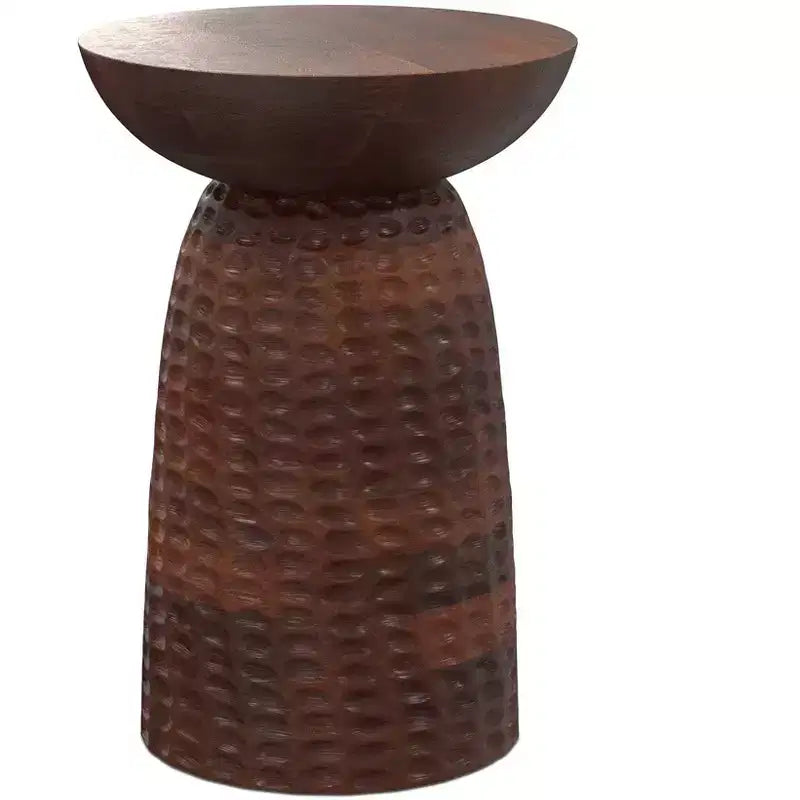 Table d'appoint haute contemporaine Willis en manguier massif de 16 po de largeur, assemblée