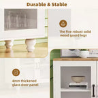 Meuble TV GDFStudio Keith pour téléviseur jusqu'à 70 po avec étagères réglables et rangement