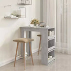 Table de bar avec étagère de rangement - Design moderne pour salle à manger et cuisine