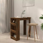 Table de bar avec étagère de rangement - Design moderne pour salle à manger et cuisine
