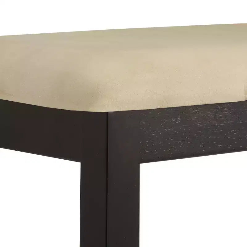 Banc de salle à manger Kensington en bois noir – Noir/Beige – iNSPIRE Q