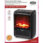 1,200-Watt-Max Mini Electric Flame-Effect Fireplace Heater, H-9300