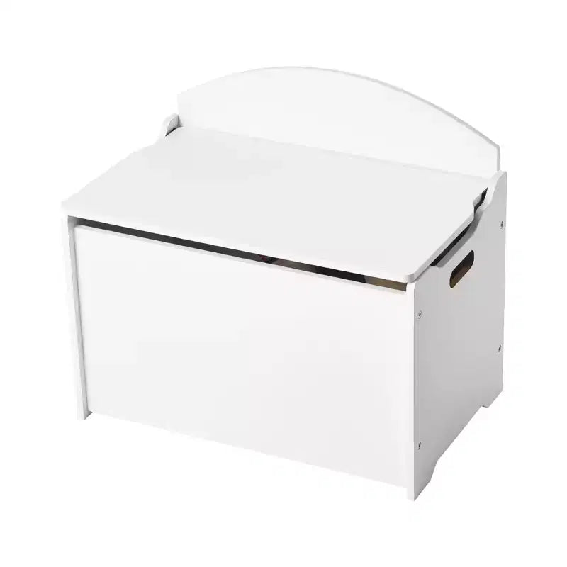 VEVOR Kids Storage Bench, Wooden Toy Box Chest with Backrest, Large Storage Cabinet with Safety Hinge, Toddlers Storage Bench for Playroom, White