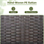 Meuble de rangement extérieur Costway avec étagères et tiroir amovible pour porche marron/noir/gris mélangé
