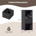 Meuble de rangement extérieur Costway avec étagères et tiroir amovible pour porche marron/noir/gris mélangé