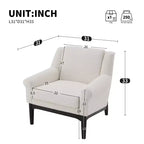 Fauteuil d'appoint Polibi avec accoudoirs évasés