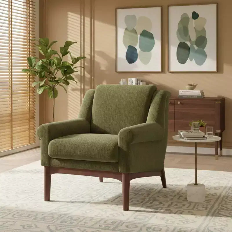 Fauteuil d'appoint Polibi avec accoudoirs évasés