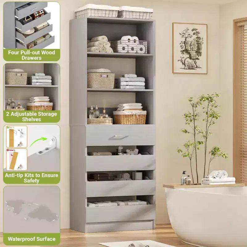 Armoire de cuisine Besiost 80H avec tiroirs