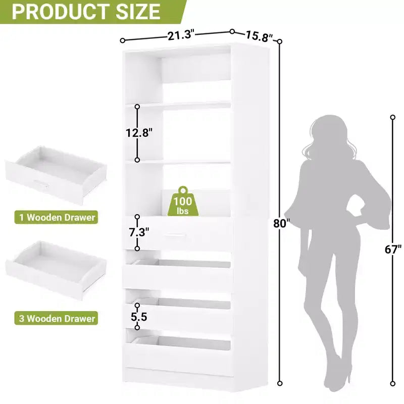Armoire de cuisine Besiost 80H avec tiroirs