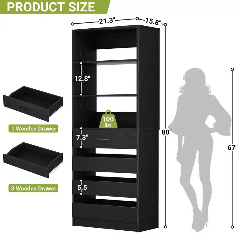 Armoire de cuisine Besiost 80H avec tiroirs