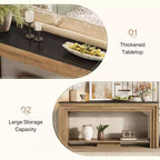 Table console longue Lantine de 180 cm, table de canapé rustique à 2 niveaux derrière le canapé pour salon, entrée, couloir, hall d'entrée