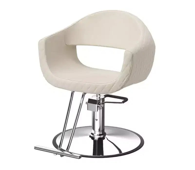 Fauteuil de salon de coiffure Karl Home avec motif de losanges saisissant et assise extra large