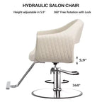 Fauteuil de salon de coiffure Karl Home avec motif de losanges saisissant et assise extra large