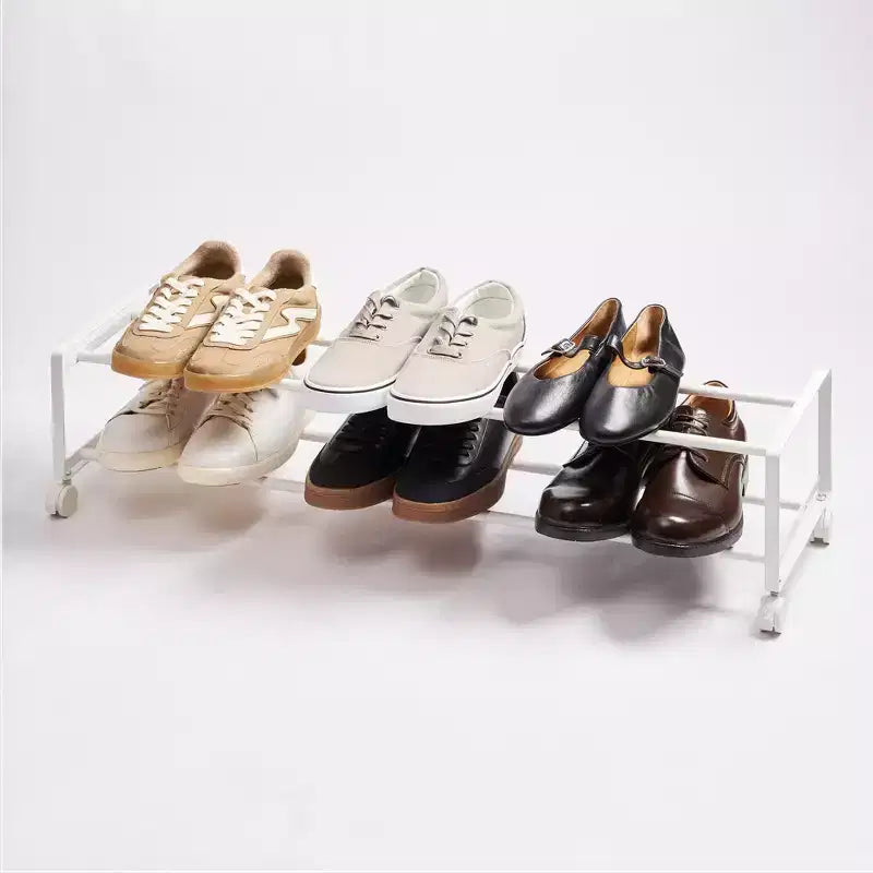 Range-chaussures roulant à deux niveaux Yamazaki Home (8 paires) – Acier