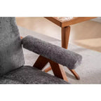 ModernLuxe Fauteuil d'appoint rembourré, Fauteuil simple, Fauteuil ergonomique, Fauteuil de lecture rembourré, Fauteuil de loisirs, Chenille