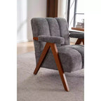 ModernLuxe Fauteuil d'appoint rembourré, Fauteuil simple, Fauteuil ergonomique, Fauteuil de lecture rembourré, Fauteuil de loisirs, Chenille