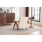 ModernLuxe Fauteuil d'appoint rembourré, Fauteuil simple, Fauteuil ergonomique, Fauteuil de lecture rembourré, Fauteuil de loisirs, Chenille