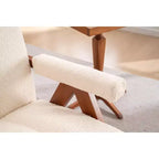 ModernLuxe Fauteuil d'appoint rembourré, Fauteuil simple, Fauteuil ergonomique, Fauteuil de lecture rembourré, Fauteuil de loisirs, Chenille