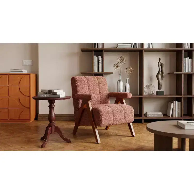 ModernLuxe Fauteuil d'appoint rembourré, Fauteuil simple, Fauteuil ergonomique, Fauteuil de lecture rembourré, Fauteuil de loisirs, Chenille
