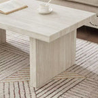 Table basse de salon moderne en similicuir marbre Cavira de Roundhill Furniture