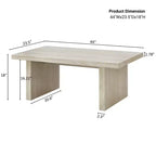 Table basse de salon moderne en similicuir marbre Cavira de Roundhill Furniture