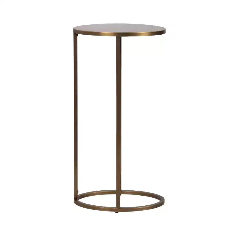 Table d'appoint en métal ovale Kate and Laurel Natalli, doré, 14x9x28