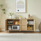 GDFStudio Aleksander Buffet moderne en bois de 170 cm avec 4 portes et charnières à fermeture douce