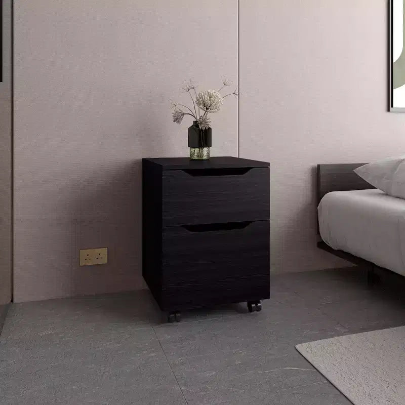 Ethan Open Shelves Sleek Modern Nightstand for Bedroom Living Room