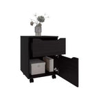 Table de chevet moderne épurée Ethan à étagères ouvertes pour chambre ou salon