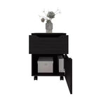 Table de chevet moderne épurée Ethan à étagères ouvertes pour chambre ou salon