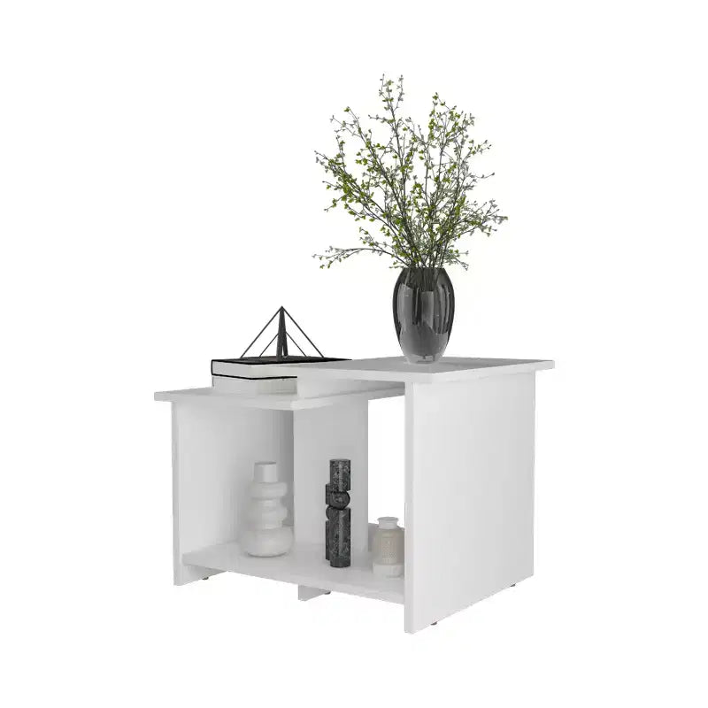 Jolis petits jouets de la marque FM FURNITURE Table basse Naco avec rangement ouvert, finition mélaminée