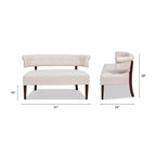 Banc causeuse capitonné avec accoudoirs Jared Jennifer Taylor Home